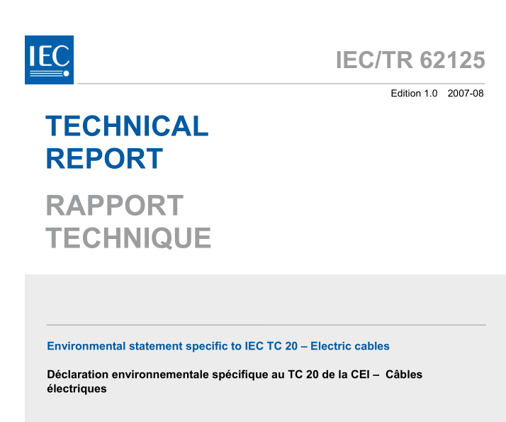 IEC TR 62125:2007 pdfダウンロード