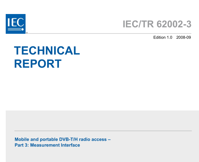 IEC TR 62002-3:2008 pdfダウンロード